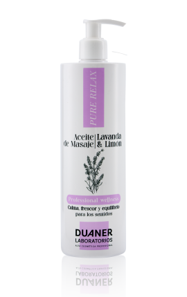 ACEITE DE MASAJE DE LAVANDA Y LIMON 500 ML **NUEVO** - LABORATORIOS DUANER - ESSENCE
