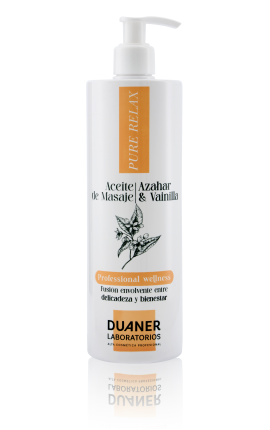 ACEITE DE MASAJE DE AZAHAR Y VAINILLA 500 ML **NUEVO** - LABORATORIOS DUANER - ESSENCE