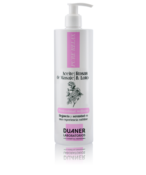 ACEITE DE MASAJE DE ROSAS Y LOTO 500 ML **NUEVO** - LABORATORIOS DUANER - ESSENCE